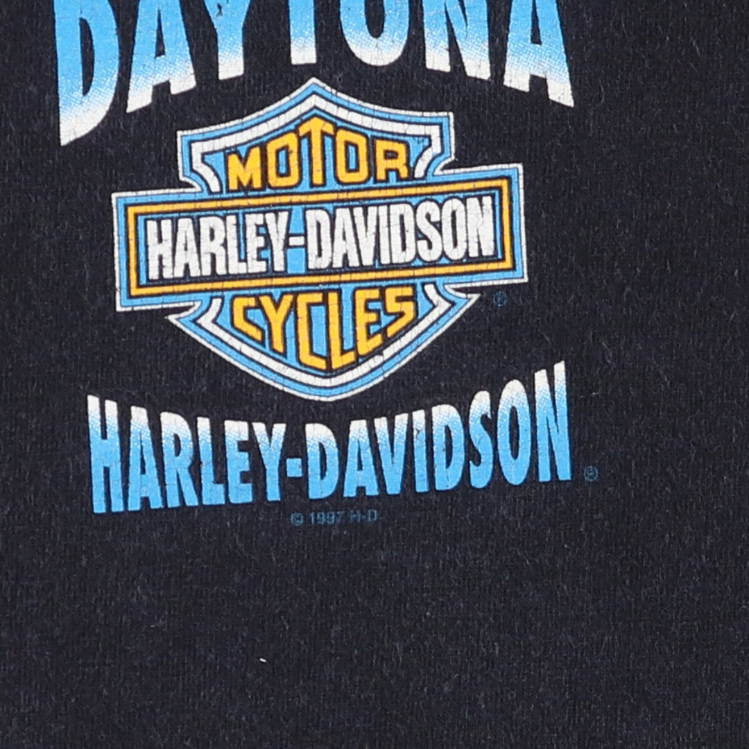 90'S Harley-Davidson Back Print Motorcycle Bike T-Shirt Men's L Size Vintage /eaa523800