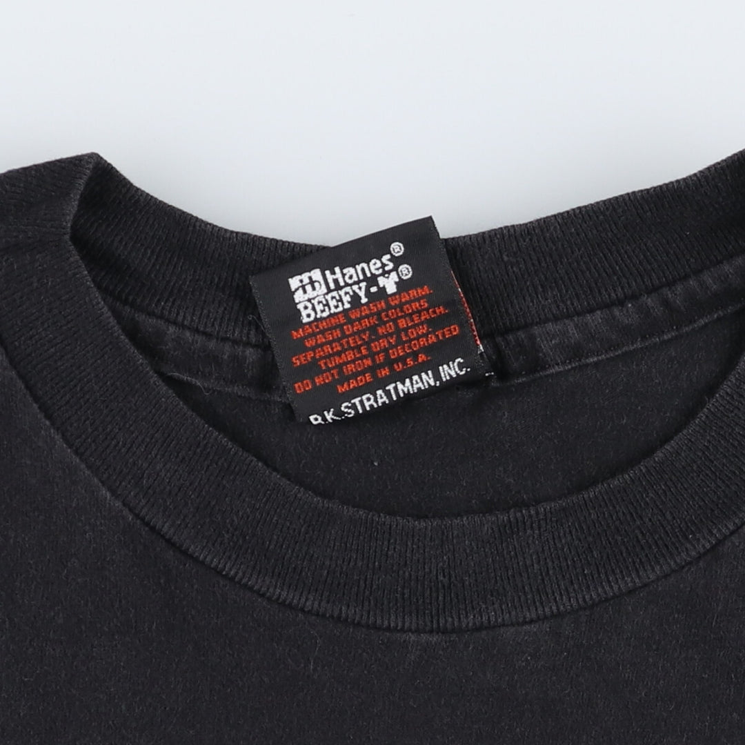 90'S Harley-Davidson Hanes Back Print Motorcycle Bike T-Shirt Made in USA Men's L /eaa523804