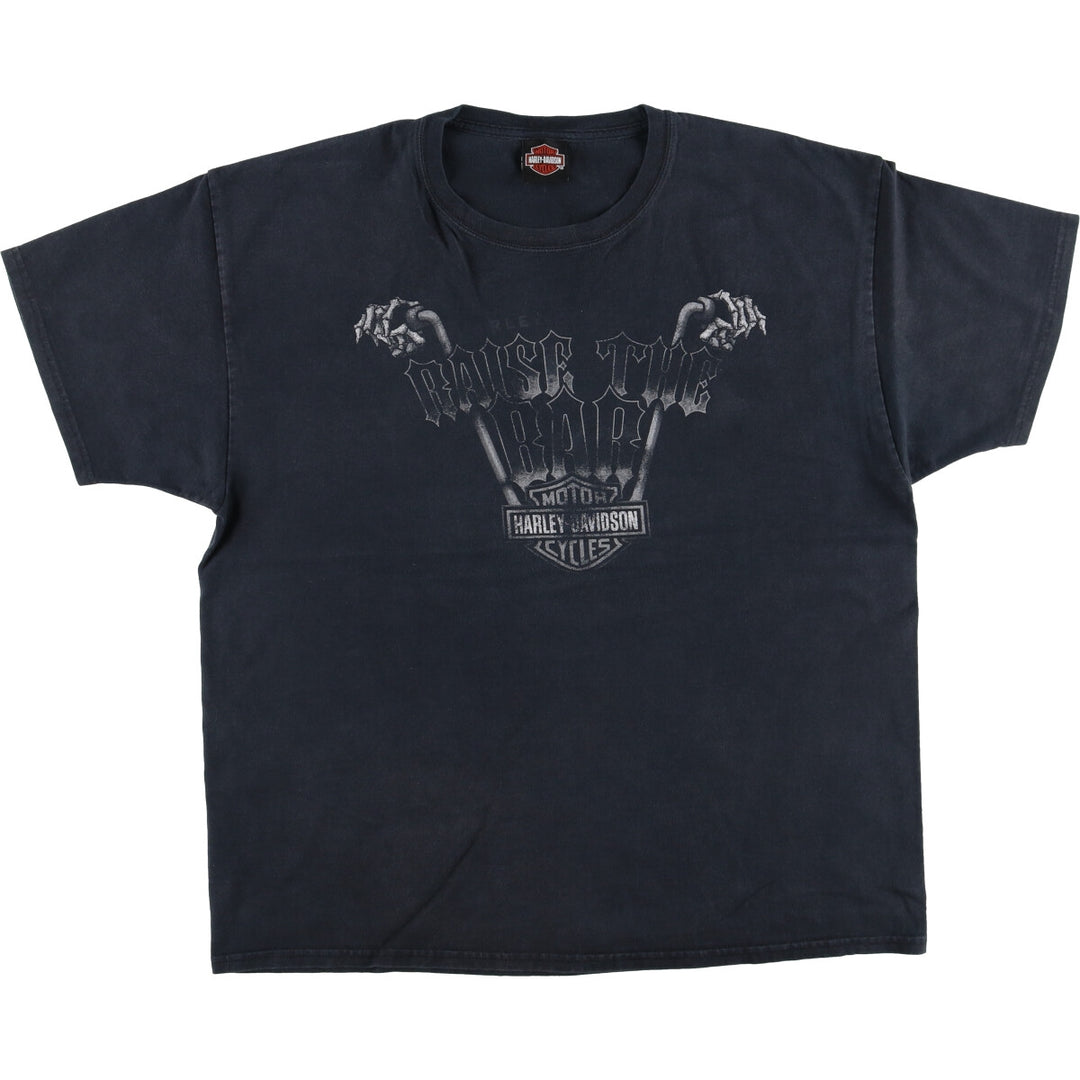 Harley-Davidson Hanes Motorcycle Bike T-shirt Men's XL cotton black type Vintage Second Hand