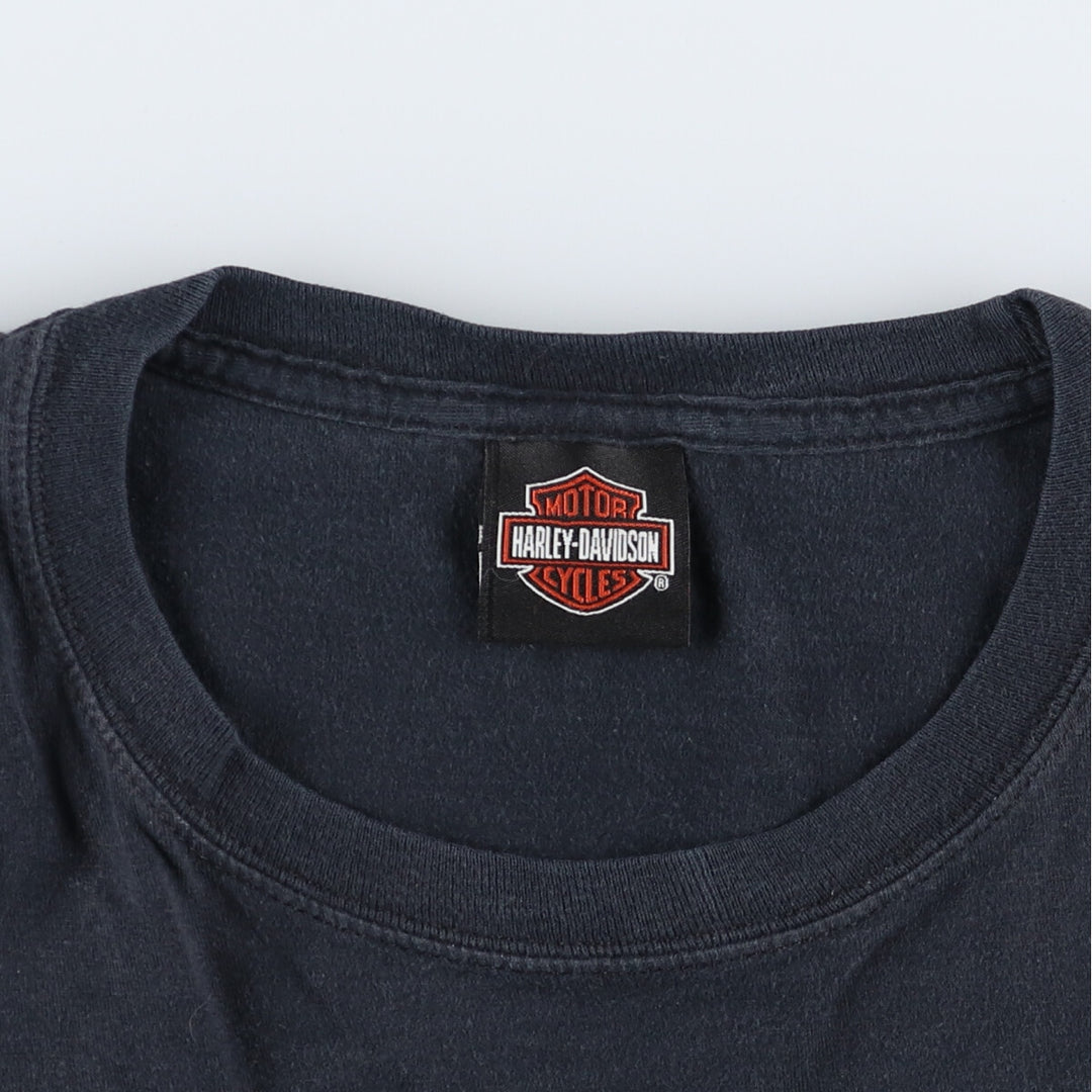 Harley-Davidson Hanes Motorcycle Bike T-shirt Men's XL cotton black type Vintage Second Hand