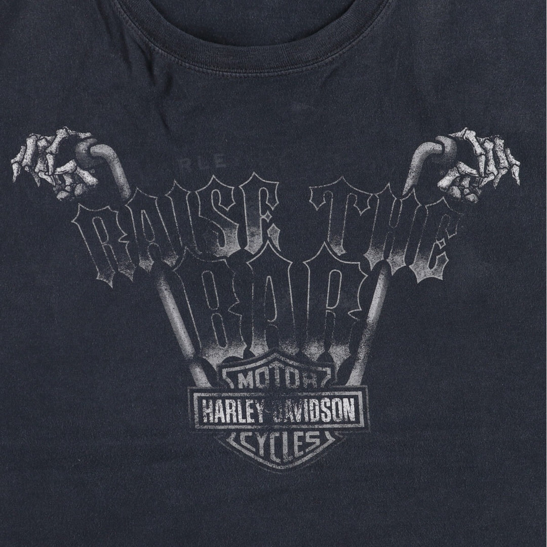 Harley-Davidson Hanes Motorcycle Bike T-shirt Men's XL cotton black type Vintage Second Hand