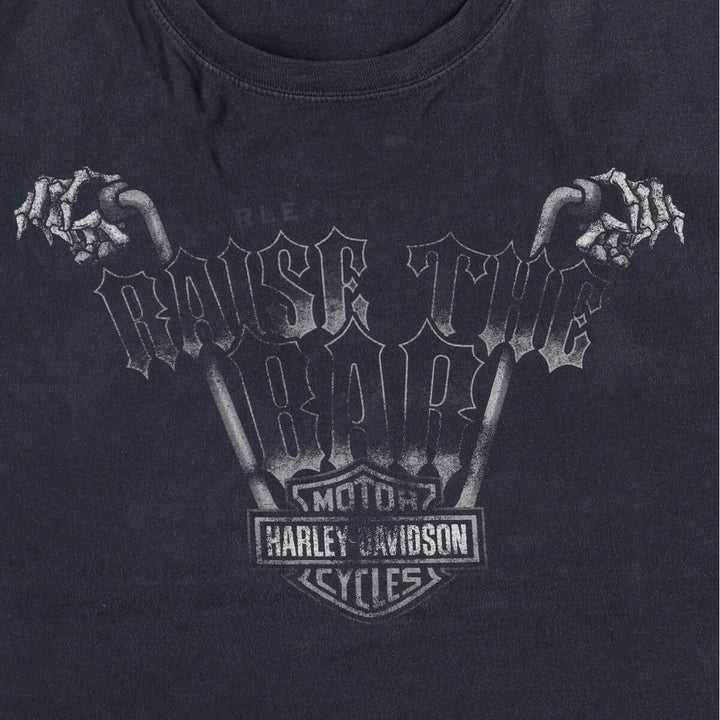 Harley-Davidson Hanes Motorcycle Bike T-shirt Men's XL cotton black type Vintage Second Hand