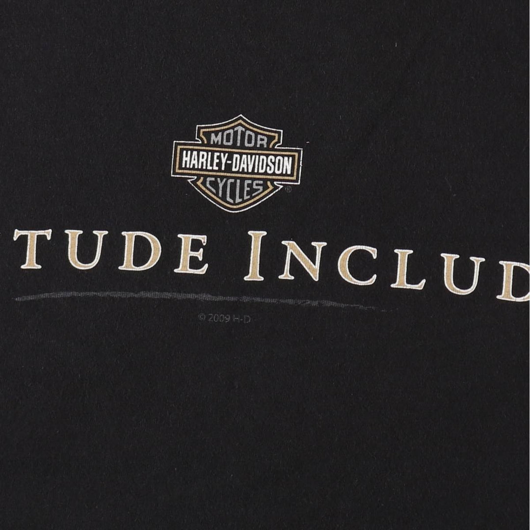 00'S Harley-Davidson Motorcycle Bike T-shirt Made in USA Men's XXL cotton black type Vintage Second Hand