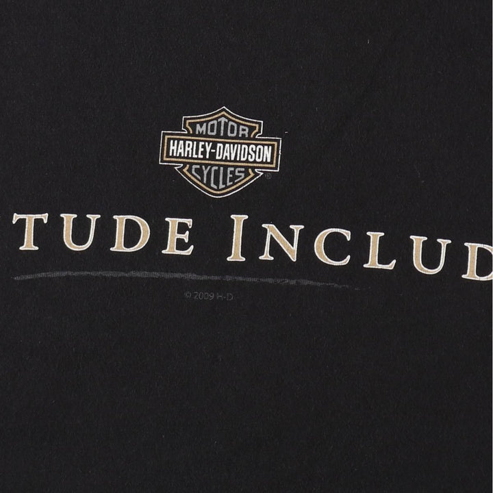 00'S Harley-Davidson Motorcycle Bike T-shirt Made in USA Men's XXL cotton black type Vintage Second Hand