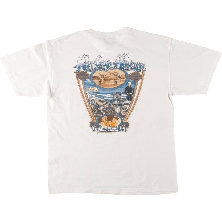 00'S Harley-Davidson Motorcycle Bike T-shirt Made in USA Men's L size /eaa523862