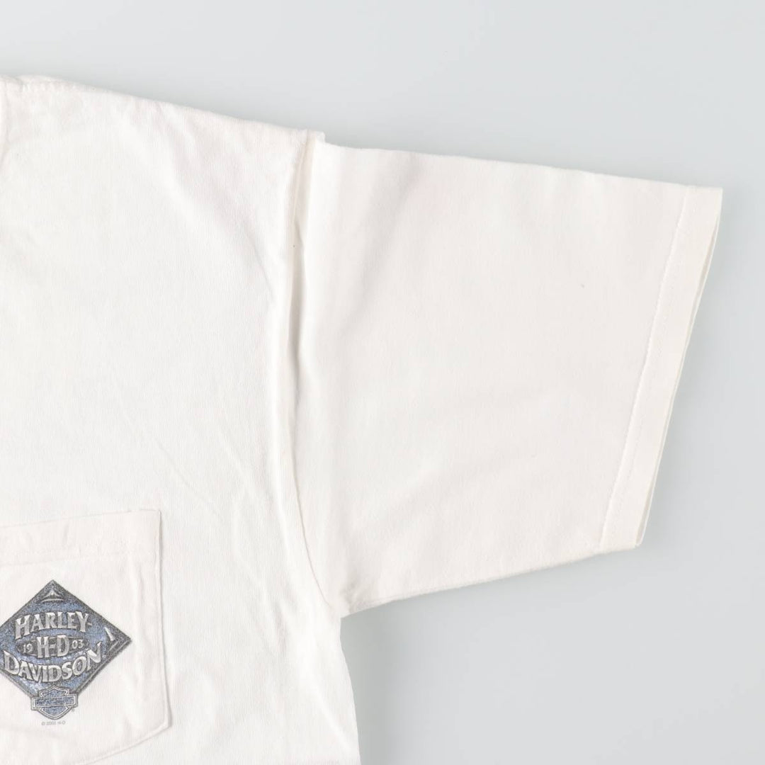 00'S Harley-Davidson Motorcycle Bike T-shirt Made in USA Men's L size /eaa523862