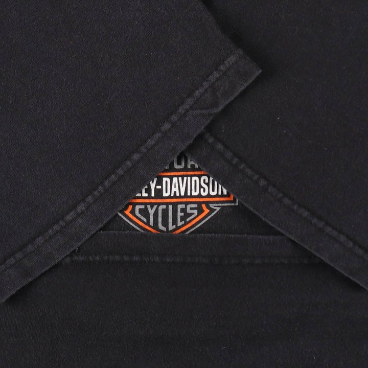 00'S Harley-Davidson Motorcycle Bike T-shirt Made in USA Men's XL cotton black type Vintage Second Hand