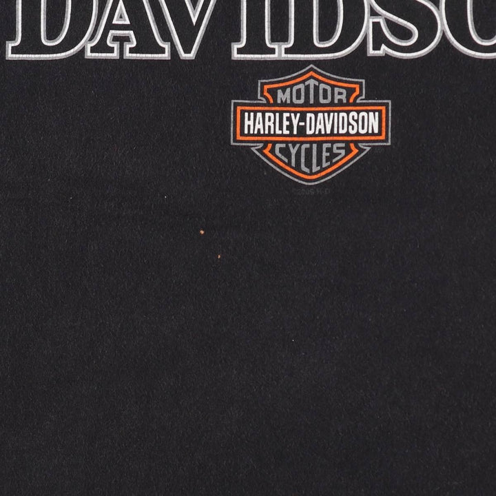00'S Harley-Davidson Motorcycle Bike T-shirt Made in USA Men's XL cotton black type Vintage Second Hand