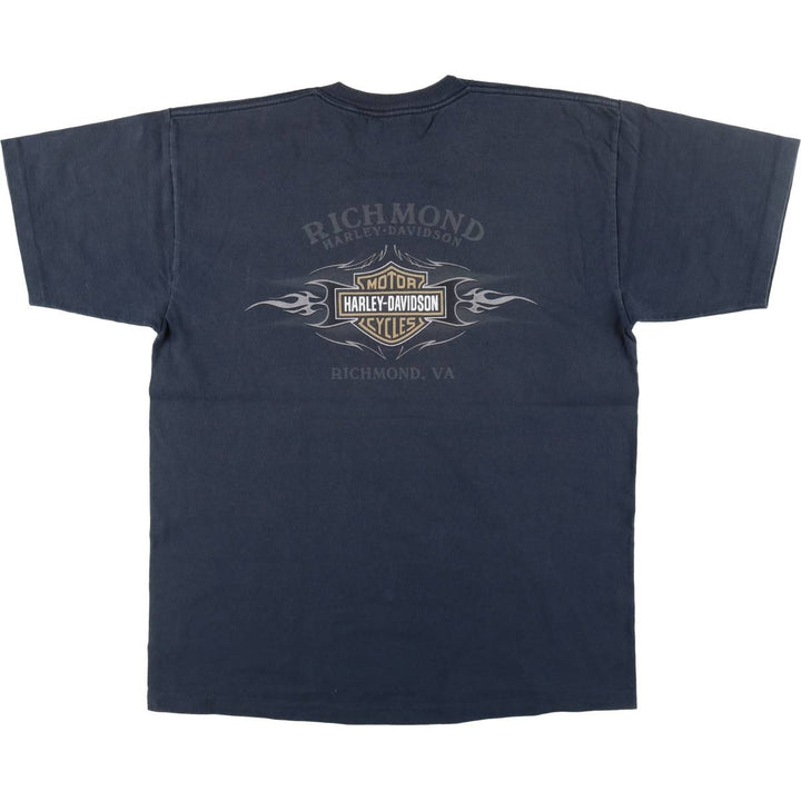 00'S Harley-Davidson Motorcycle Bike T-shirt Made in USA Men's L size /eaa523868