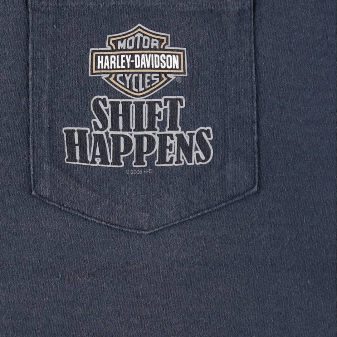 00'S Harley-Davidson Motorcycle Bike T-shirt Made in USA Men's L size /eaa523868