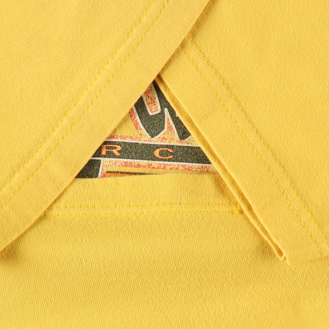 00'S Harley-Davidson Motorcycle Bike T-shirt Made in USA Men's XL cotton yellow type Vintage Second Hand