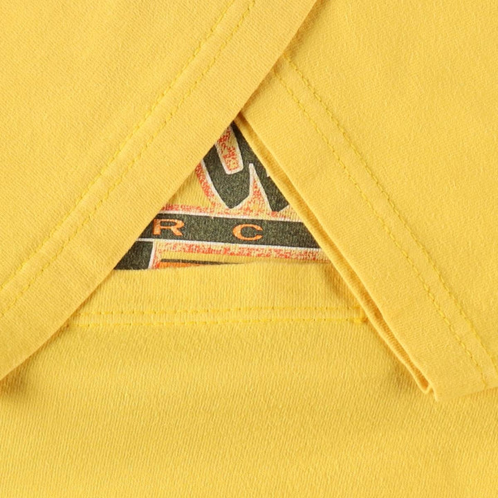 00'S Harley-Davidson Motorcycle Bike T-shirt Made in USA Men's XL cotton yellow type Vintage Second Hand