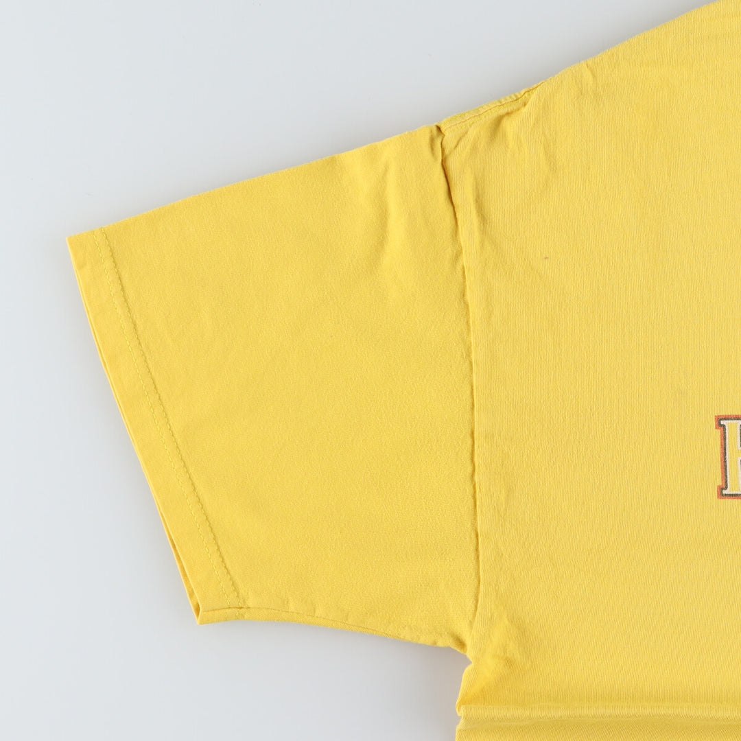 00'S Harley-Davidson Hanes Motorcycle Bike T-shirt Made in USA Men's XL cotton yellow type Vintage Second Hand