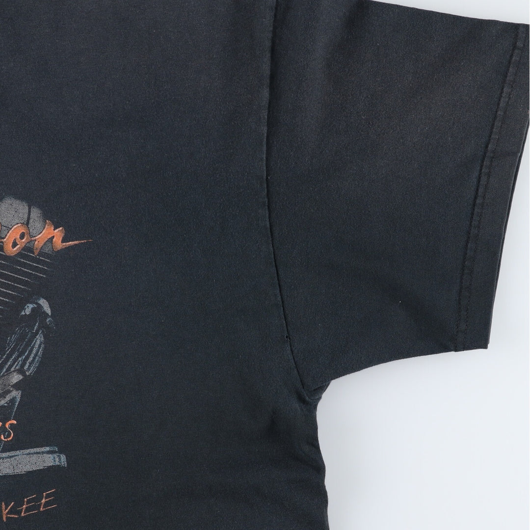 00'S Harley-Davidson Hanes Motorcycle Bike T-shirt Made in USA Men's XL cotton black type Vintage Second Hand