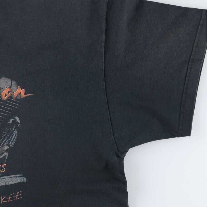 00'S Harley-Davidson Hanes Motorcycle Bike T-shirt Made in USA Men's XL cotton black type Vintage Second Hand