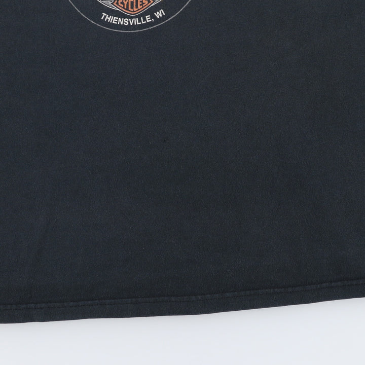 00'S Harley-Davidson Hanes Motorcycle Bike T-shirt Made in USA Men's XL cotton black type Vintage Second Hand