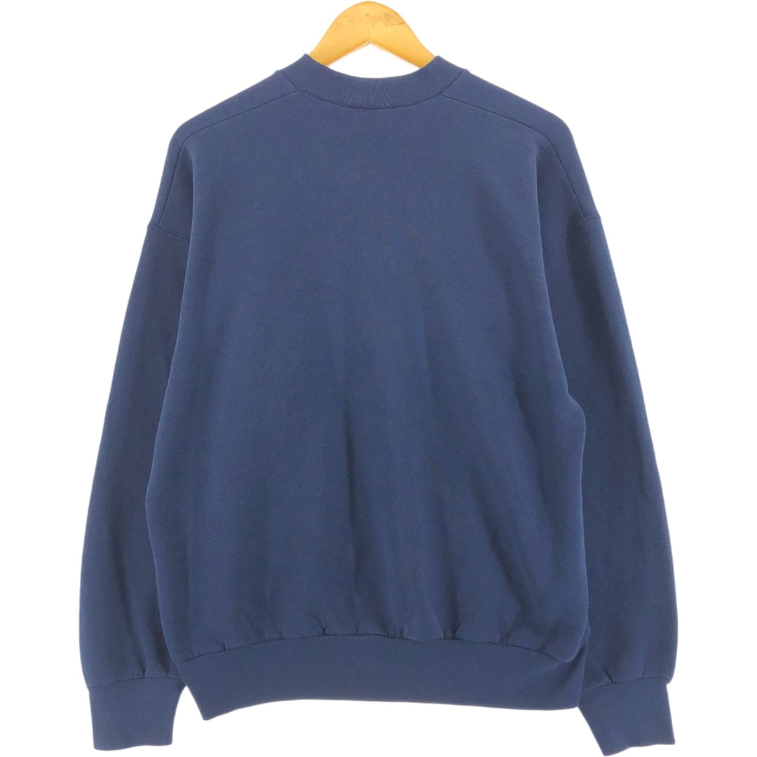 Vintage 90'S Fruit of the Loom print sweatshirt, made in Canada, men's size XL cotton navy blue type Vintage Second Hand