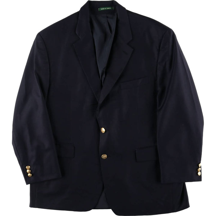 Ralph Lauren LAUREN Navy blazer, tailored jacket, made in Canada, men's size L / eaa523930