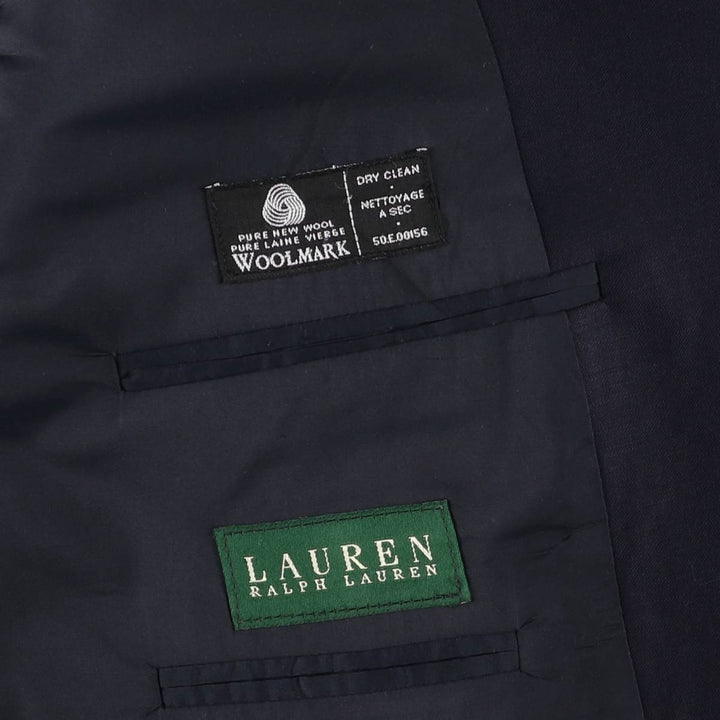 Ralph Lauren LAUREN Navy blazer, tailored jacket, made in Canada, men's size L / eaa523930