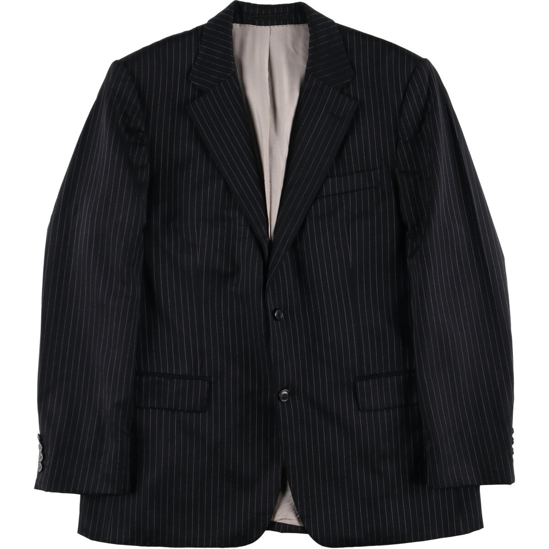 Hugo Boss Striped Wool Tailored Jacket, Men's Size M wool black type Vintage Second Hand