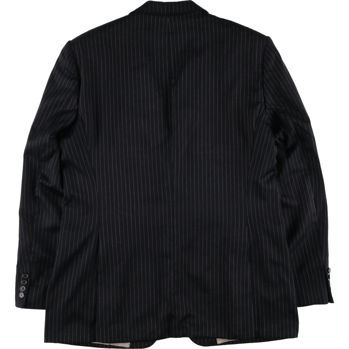 Hugo Boss Striped Wool Tailored Jacket, Men's Size M wool black type Vintage Second Hand