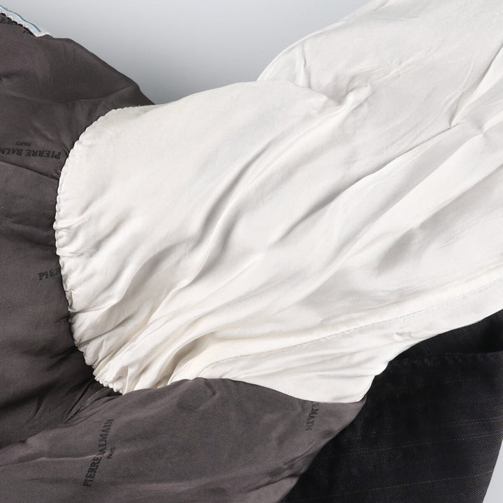 Pierre Balmain PARIS Stripe Pattern Double Breasted Peak Lapel Wool Tailored Jacket Men's M size / eaa523942