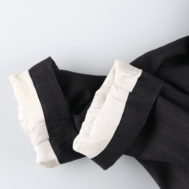 Pierre Balmain PARIS Stripe Pattern Double Breasted Peak Lapel Wool Tailored Jacket Men's M size / eaa523942