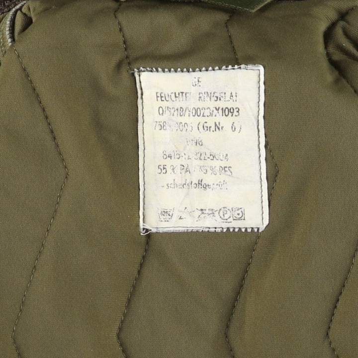 90'S UNKNOWN Military Liner Jacket, Size 6, Men's Medium, German Army others Khaki type Vintage Second Hand