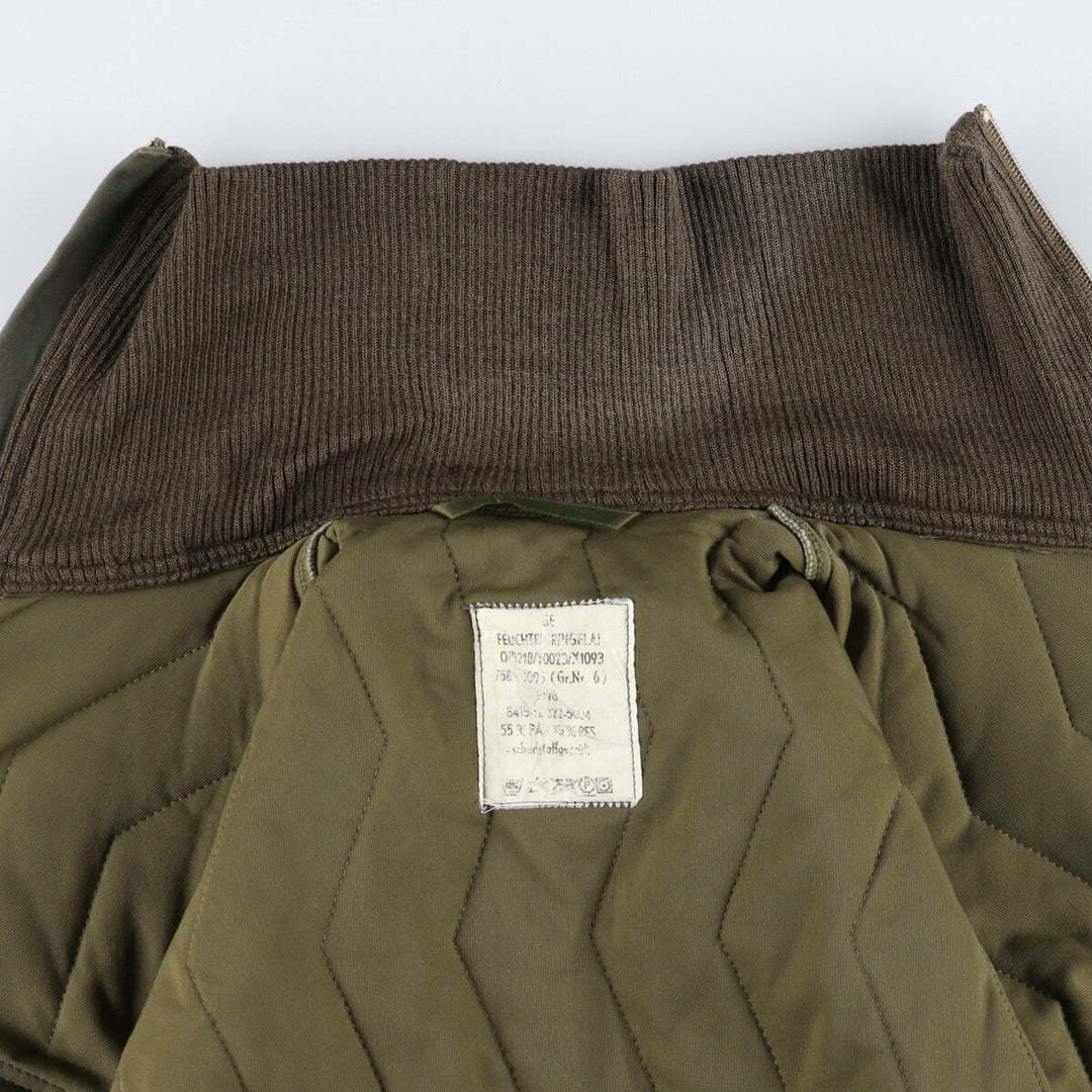 90'S UNKNOWN Military Liner Jacket, Size 6, Men's Medium, German Army others Khaki type Vintage Second Hand
