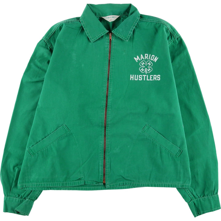 60s~70'S 4-H CLUB back print cotton jacket men's XL equivalent vintage /eaa523958