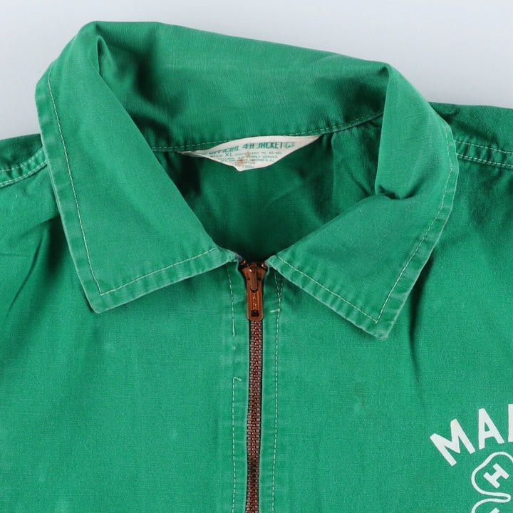 60s~70'S 4-H CLUB back print cotton jacket men's XL equivalent vintage /eaa523958