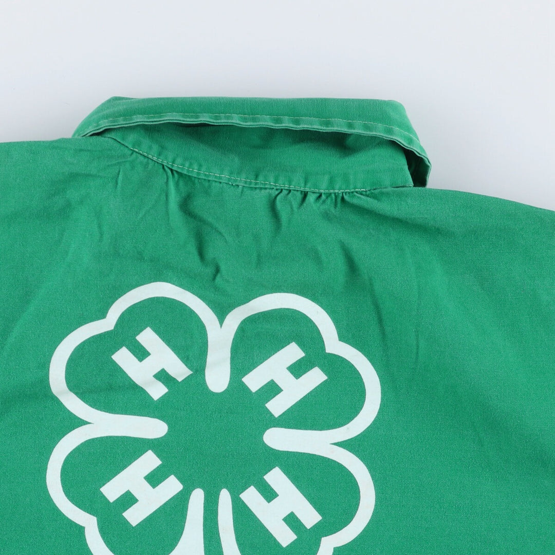 60s~70'S 4-H CLUB back print cotton jacket men's XL equivalent vintage /eaa523958