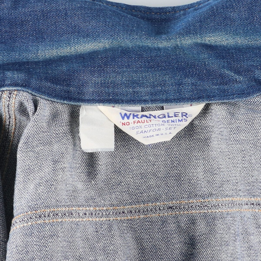 Vintage 80'S Wrangler denim jacket, made in USA, size S, men's /eaa523965