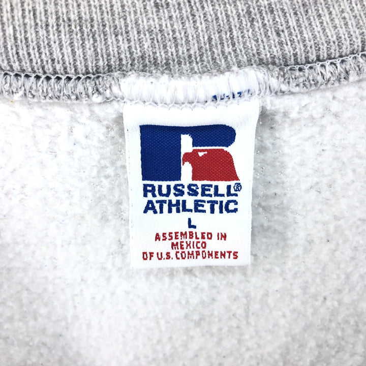 90'S Russell Stars and Stripes Print Sweatshirt, Men's, Size L, Vintage cotton gray type Vintage Second Hand