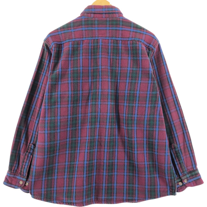 90'S Five Brother Long Sleeve Flannel Check Shirt Men's XL Vintage /eaa524027