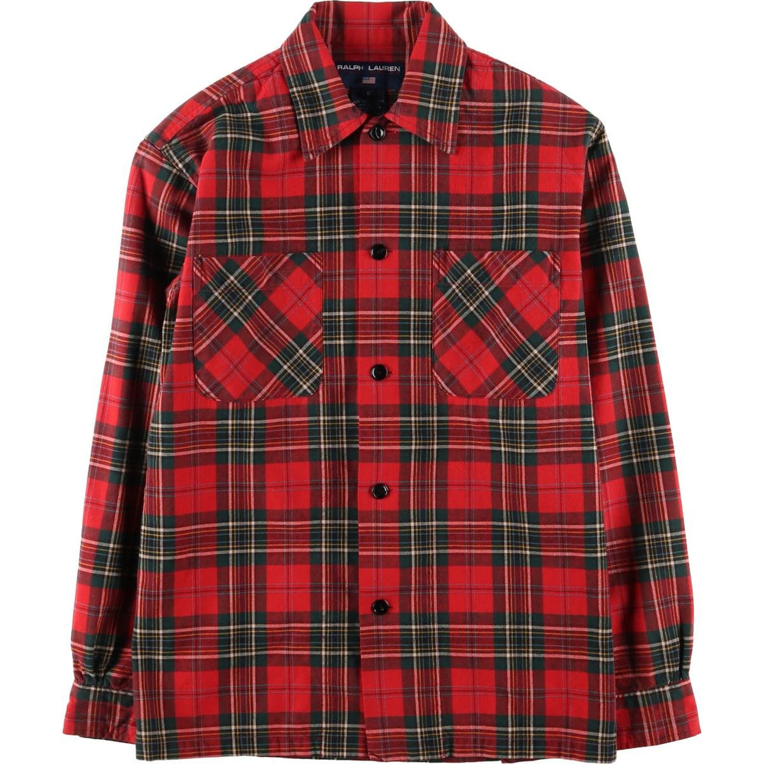 Ralph Lauren Polo Sport Check Pattern Long Sleeve Cotton Check Shirt Box Shirt Women's M Size / eaa524041