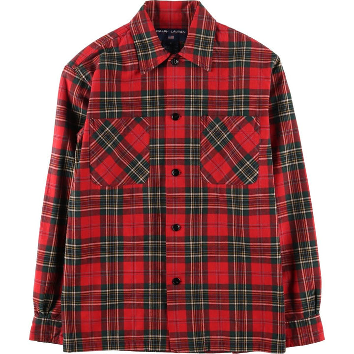 Ralph Lauren Polo Sport Check Pattern Long Sleeve Cotton Check Shirt Box Shirt Women's M Size / eaa524041