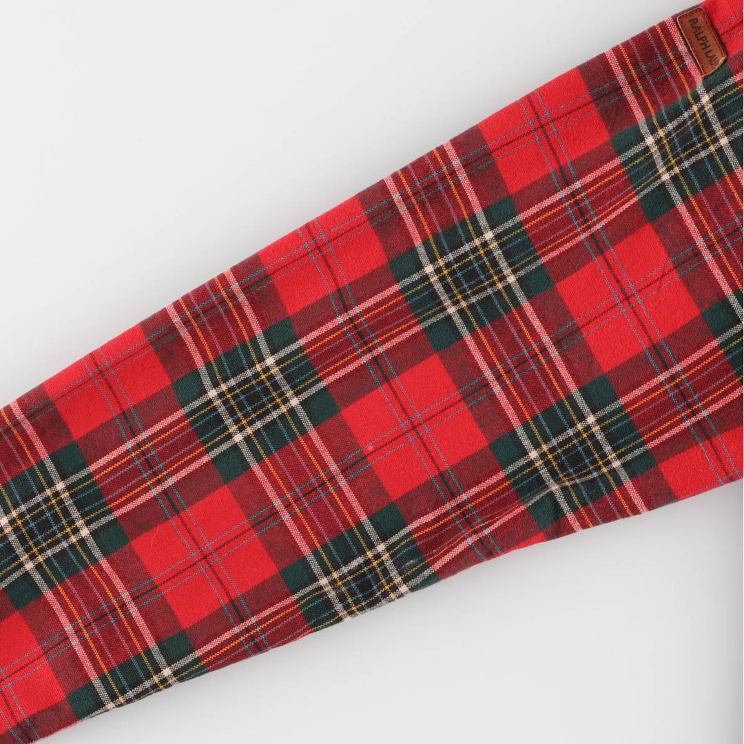 Ralph Lauren Polo Sport Check Pattern Long Sleeve Cotton Check Shirt Box Shirt Women's M Size / eaa524041