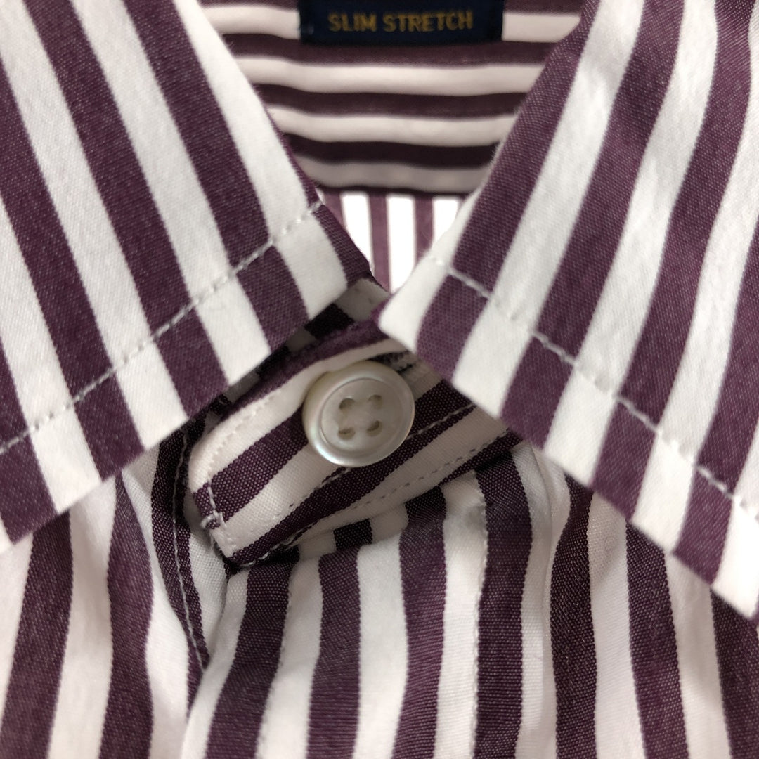 Ralph Lauren POLO RALPH LAUREN SLIM STRTCH long sleeve cotton striped shirt women's size M /eaa524042