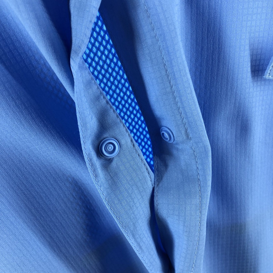 Columbia PFG Omni-Shade Long Sleeve Fishing Shirt, Women's, Size L polyester Blue type light blue Vintage Second Hand