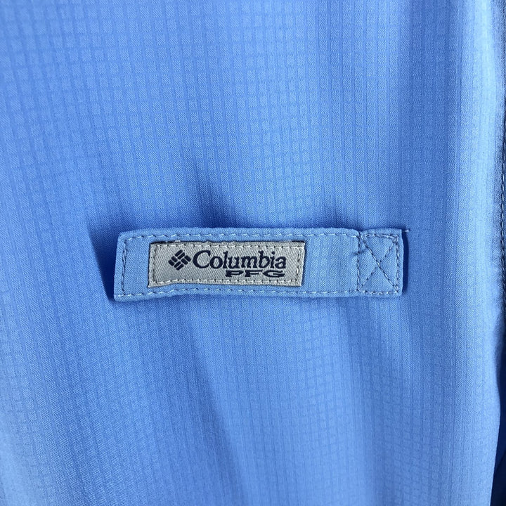 Columbia PFG Omni-Shade Long Sleeve Fishing Shirt, Women's, Size L polyester Blue type light blue Vintage Second Hand