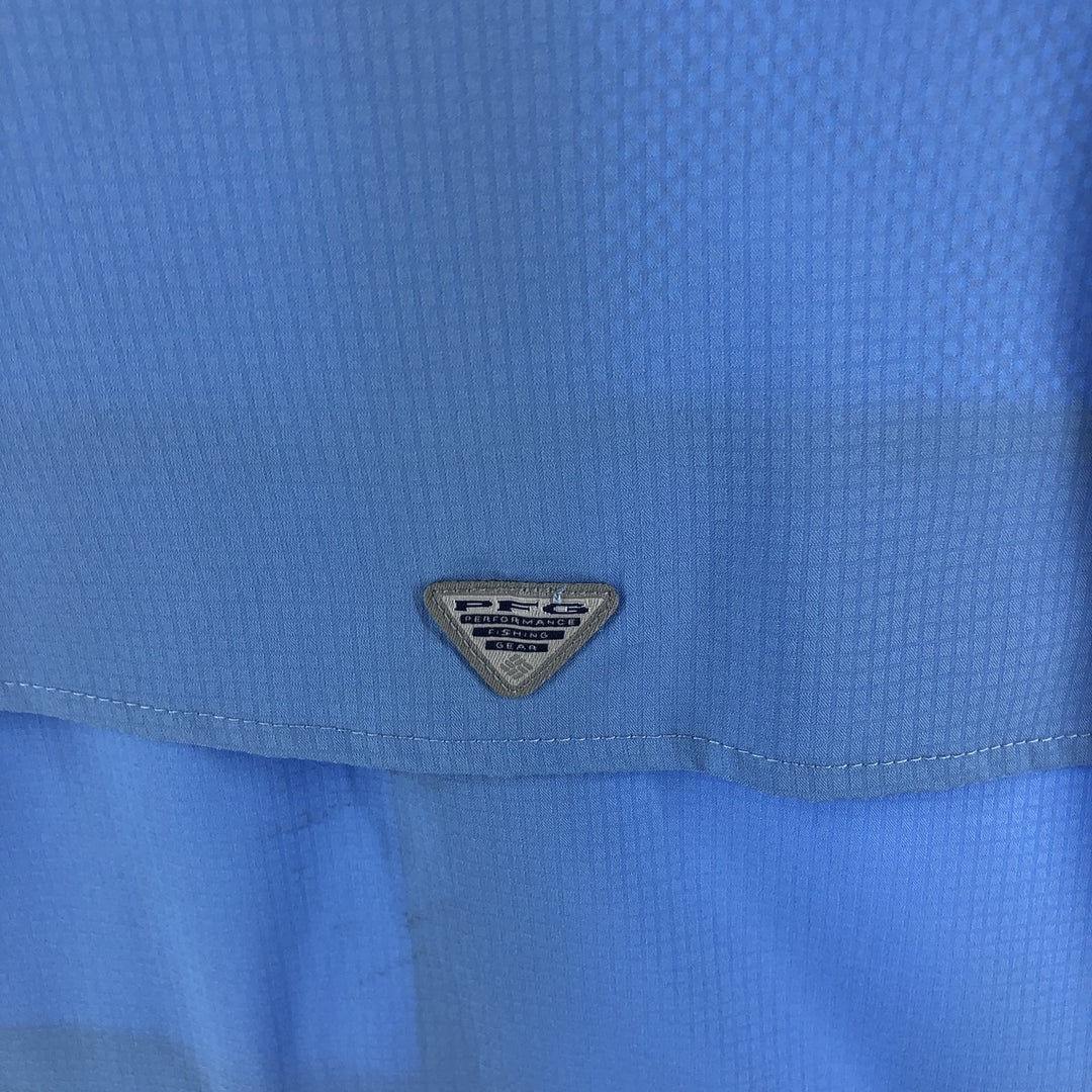Columbia PFG Omni-Shade Long Sleeve Fishing Shirt, Women's, Size L polyester Blue type light blue Vintage Second Hand