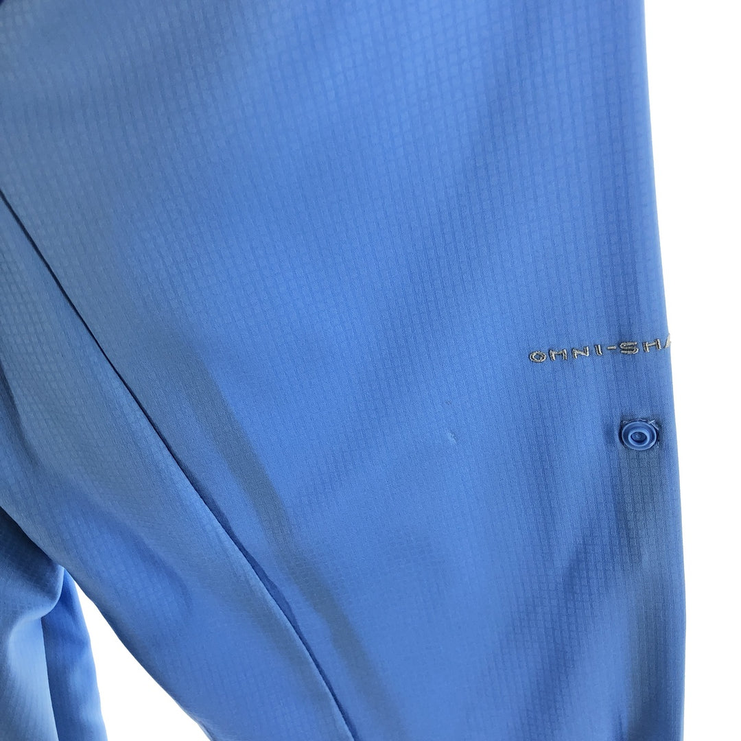 Columbia PFG Omni-Shade Long Sleeve Fishing Shirt, Women's, Size L polyester Blue type light blue Vintage Second Hand