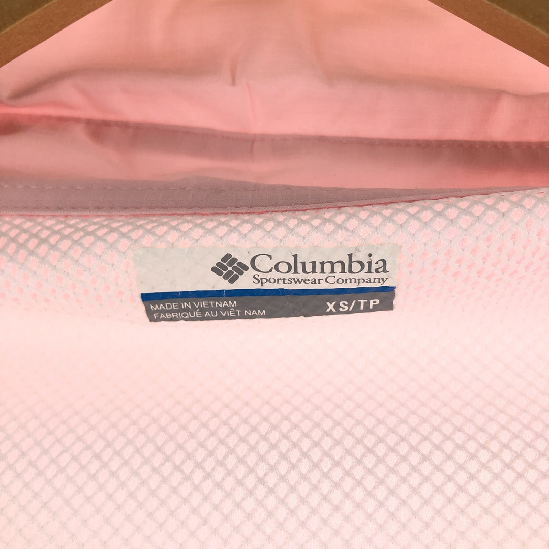 Columbia PFG Omni-Shade Button-Down Long Sleeve Fishing Shirt, Women's Size Medium polyester pink type Vintage Second Hand