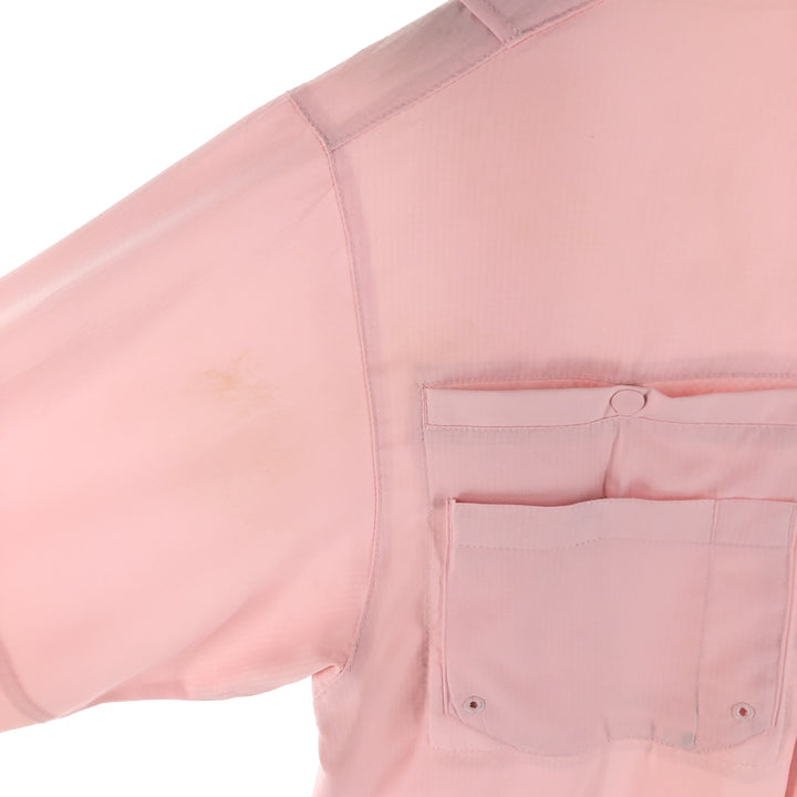 Columbia PFG Omni-Shade Button-Down Long Sleeve Fishing Shirt, Women's Size Medium polyester pink type Vintage Second Hand