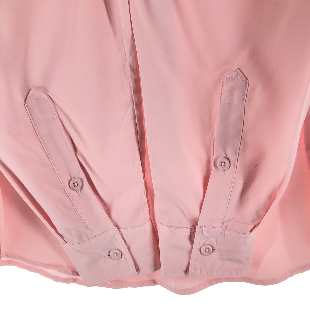 Columbia PFG Omni-Shade Button-Down Long Sleeve Fishing Shirt, Women's Size Medium polyester pink type Vintage Second Hand