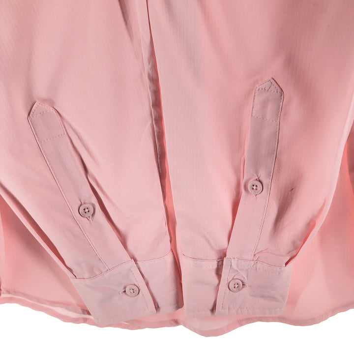 Columbia PFG Omni-Shade Button-Down Long Sleeve Fishing Shirt, Women's Size Medium polyester pink type Vintage Second Hand