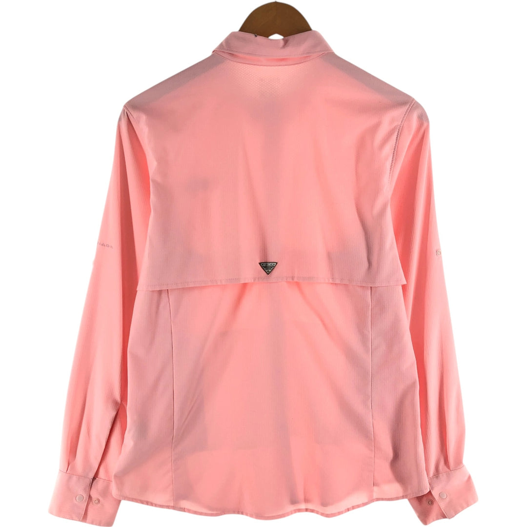 Columbia PFG Omni-Shade Long Sleeve Fishing Shirt, Women's, Size M polyester pink type Vintage Second Hand