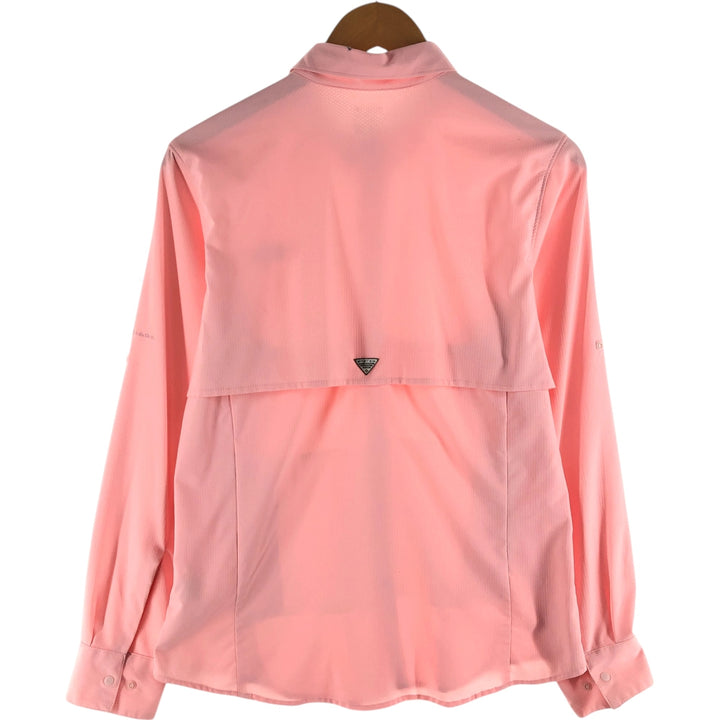 Columbia PFG Omni-Shade Long Sleeve Fishing Shirt, Women's, Size M polyester pink type Vintage Second Hand
