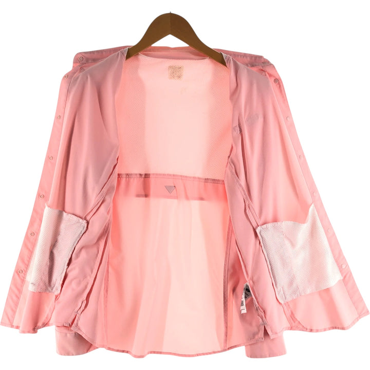 Columbia PFG Omni-Shade Long Sleeve Fishing Shirt, Women's, Size M polyester pink type Vintage Second Hand